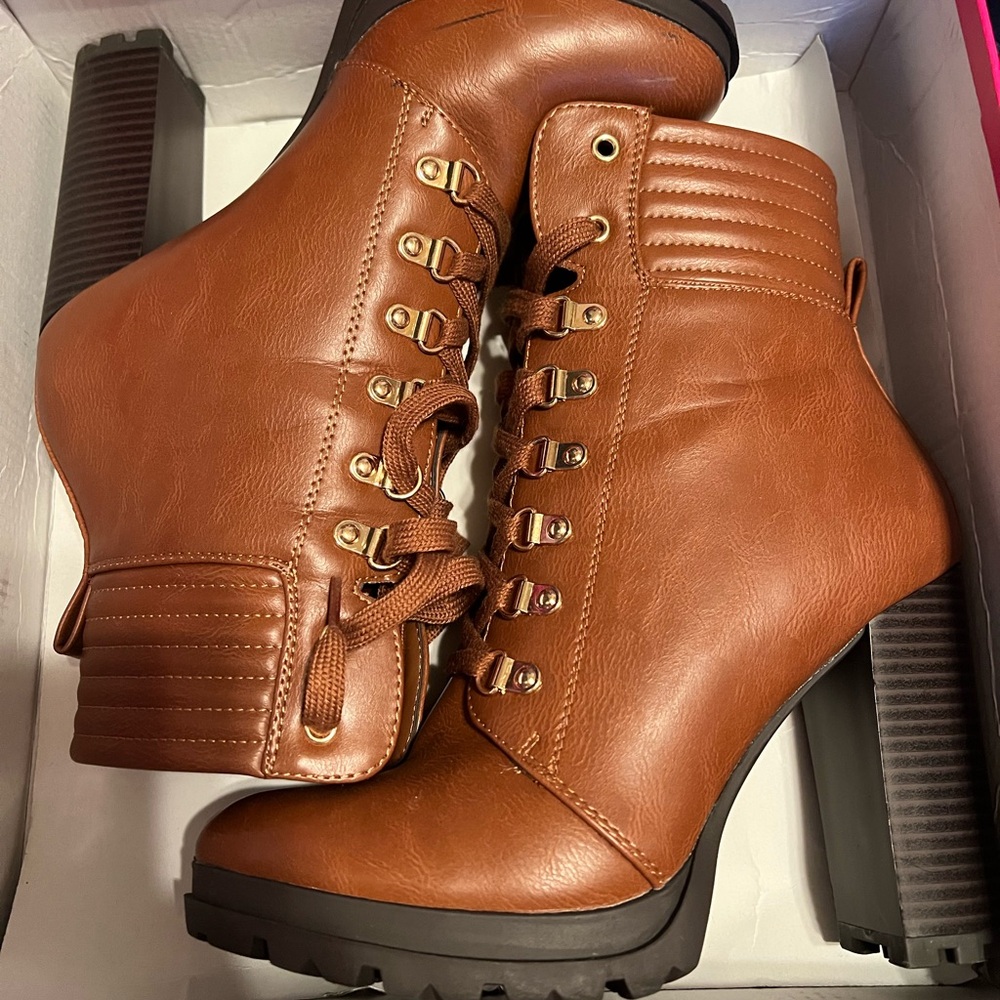 Tan Heeled Boots